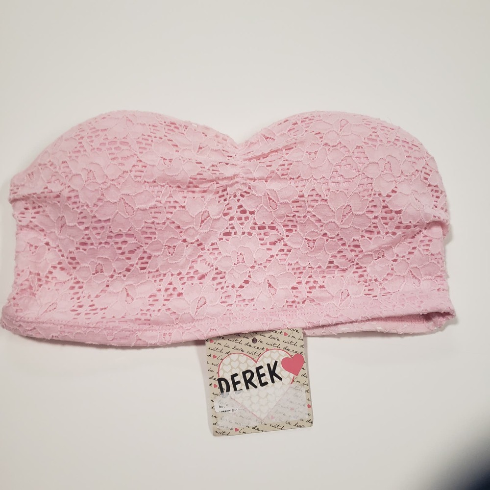 NWT Pink Eyelet Bralette Ladies size Large